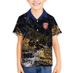 Brisbane Lions Kid Hawaiian Shirt Urban Graffiti Street Art - Bold Abstract Spray Paint