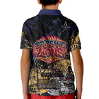 Brisbane Lions Kid Polo Shirt Urban Graffiti Street Art - Bold Abstract Spray Paint