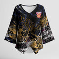 Brisbane Lions Kimono Sleeve Blouse Urban Graffiti Street Art - Bold Abstract Spray Paint