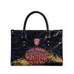 Brisbane Lions Leather Bag Urban Graffiti Street Art - Bold Abstract Spray Paint