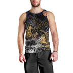Brisbane Lions Men Tank Top Urban Graffiti Street Art - Bold Abstract Spray Paint
