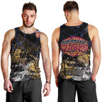 Brisbane Lions Men Tank Top Urban Graffiti Street Art - Bold Abstract Spray Paint