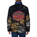 Brisbane Lions Padded Jacket Urban Graffiti Street Art - Bold Abstract Spray Paint