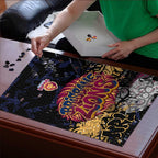 Brisbane Lions Puzzle Urban Graffiti Street Art - Bold Abstract Spray Paint