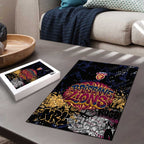 Brisbane Lions Puzzle Urban Graffiti Street Art - Bold Abstract Spray Paint