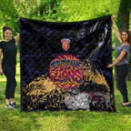 Brisbane Lions Quilt Urban Graffiti Street Art - Bold Abstract Spray Paint