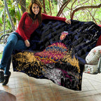 Brisbane Lions Quilt Urban Graffiti Street Art - Bold Abstract Spray Paint