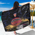 Brisbane Lions Sarong Urban Graffiti Street Art - Bold Abstract Spray Paint