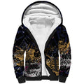 Brisbane Lions Sherpa Hoodie Urban Graffiti Street Art - Bold Abstract Spray Paint