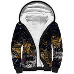 Brisbane Lions Sherpa Hoodie Urban Graffiti Street Art - Bold Abstract Spray Paint