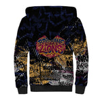 Brisbane Lions Sherpa Hoodie Urban Graffiti Street Art - Bold Abstract Spray Paint