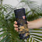 Brisbane Lions Skinny Tumbler Urban Graffiti Street Art - Bold Abstract Spray Paint