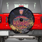 Brisbane Lions Spare Tire Cover Urban Graffiti Street Art - Bold Abstract Spray Paint
