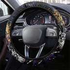 Brisbane Lions Steering Wheel Cover Urban Graffiti Street Art - Bold Abstract Spray Paint