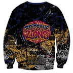 Brisbane Lions Sweatshirt Urban Graffiti Street Art - Bold Abstract Spray Paint