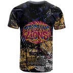 Brisbane Lions T Shirt Urban Graffiti Street Art - Bold Abstract Spray Paint