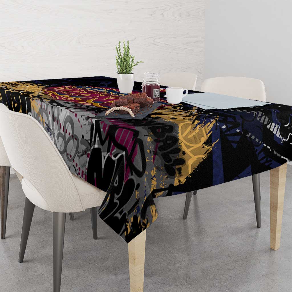Brisbane Lions Tablecloth Urban Graffiti Street Art - Bold Abstract Spray Paint