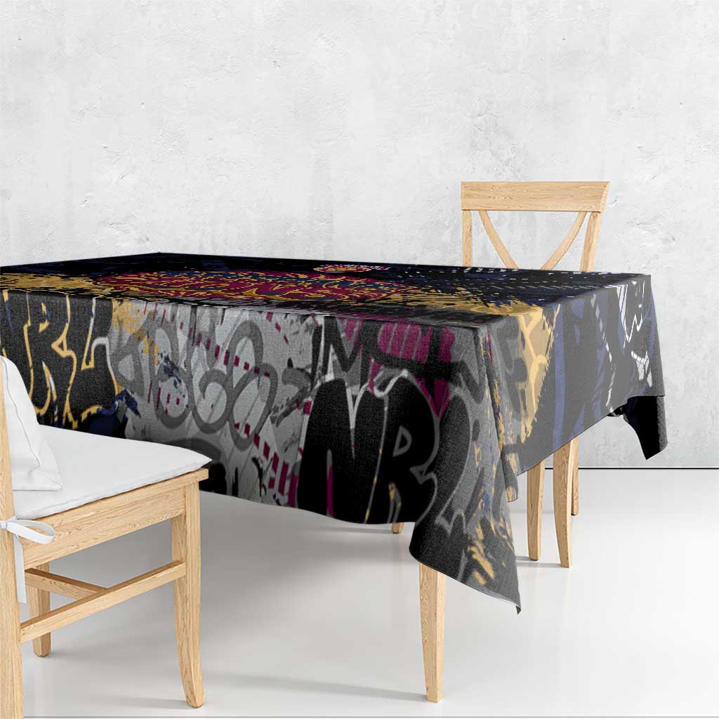 Brisbane Lions Tablecloth Urban Graffiti Street Art - Bold Abstract Spray Paint