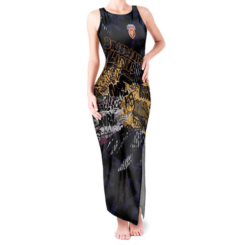 Brisbane Lions Tank Maxi Dress Urban Graffiti Street Art - Bold Abstract Spray Paint