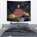 Brisbane Lions Tapestry Urban Graffiti Street Art - Bold Abstract Spray Paint