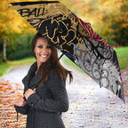 Brisbane Lions Umbrella Urban Graffiti Street Art - Bold Abstract Spray Paint