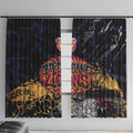 Brisbane Lions Window Curtain Urban Graffiti Street Art - Bold Abstract Spray Paint