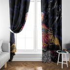 Brisbane Lions Window Curtain Urban Graffiti Street Art - Bold Abstract Spray Paint