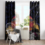 Brisbane Lions Window Curtain Urban Graffiti Street Art - Bold Abstract Spray Paint