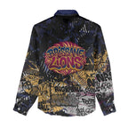 Brisbane Lions Women Casual Shirt Urban Graffiti Street Art - Bold Abstract Spray Paint