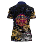Brisbane Lions Women Polo Shirt Urban Graffiti Street Art - Bold Abstract Spray Paint