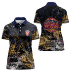Brisbane Lions Women Polo Shirt Urban Graffiti Street Art - Bold Abstract Spray Paint