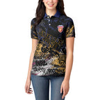 Brisbane Lions Women Polo Shirt Urban Graffiti Street Art - Bold Abstract Spray Paint