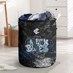 Carlton Blues Laundry Basket Urban Graffiti Street Art - Bold Abstract Spray Paint