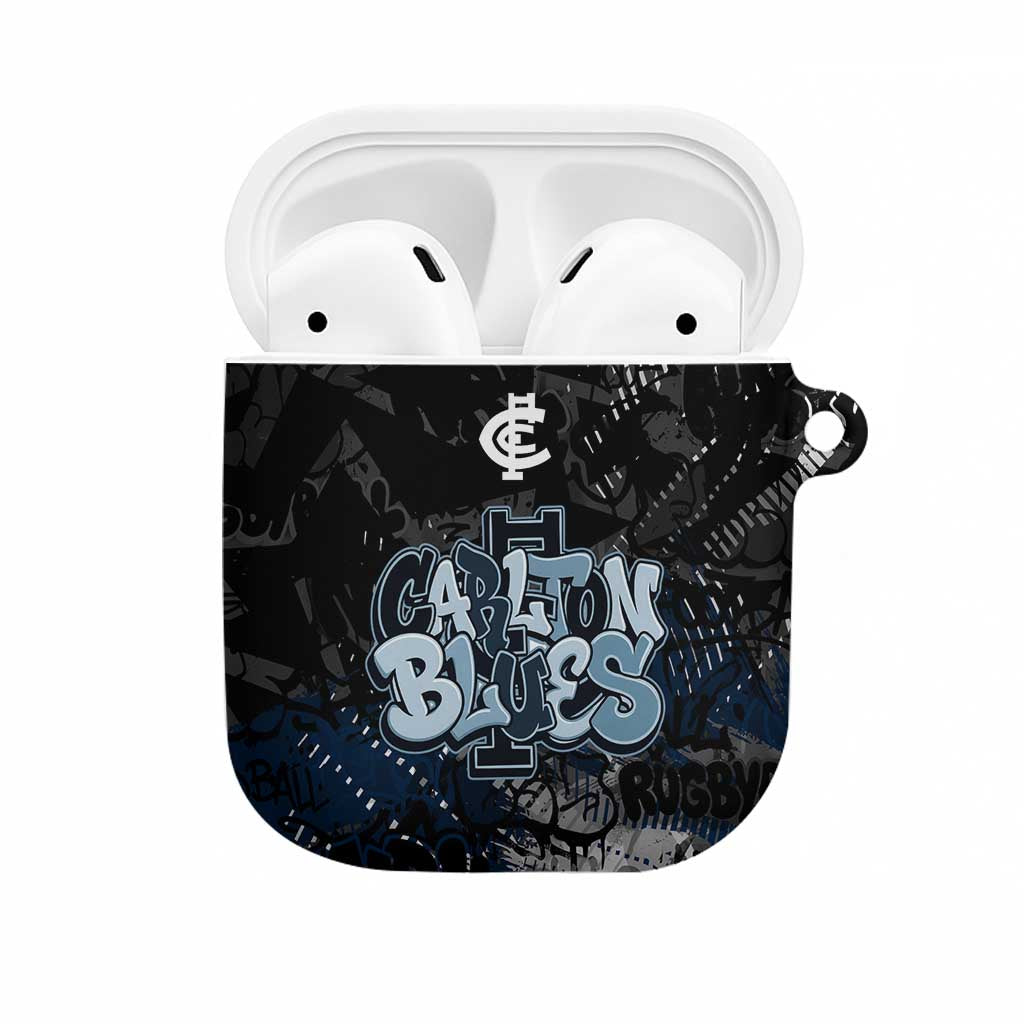 Carlton Blues AirPods Case Urban Graffiti Street Art - Bold Abstract Spray Paint