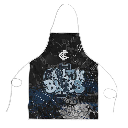 Carlton Blues Apron Urban Graffiti Street Art - Bold Abstract Spray Paint