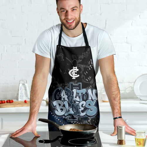 Carlton Blues Apron Urban Graffiti Street Art - Bold Abstract Spray Paint