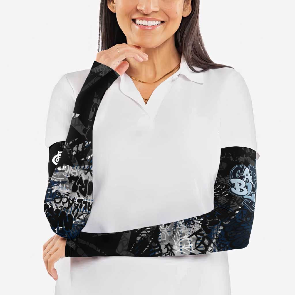 Carlton Blues Arm Sleeves Urban Graffiti Street Art - Bold Abstract Spray Paint