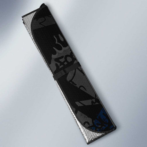 Carlton Blues Auto Sun Shade Urban Graffiti Street Art - Bold Abstract Spray Paint