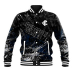 Carlton Blues Baseball Jacket Urban Graffiti Street Art - Bold Abstract Spray Paint