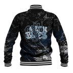 Carlton Blues Baseball Jacket Urban Graffiti Street Art - Bold Abstract Spray Paint