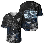 Carlton Blues Baseball Jersey Urban Graffiti Street Art - Bold Abstract Spray Paint