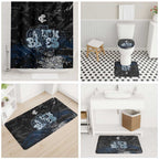 Carlton Blues Bathroom Set Urban Graffiti Street Art - Bold Abstract Spray Paint