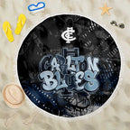 Carlton Blues Beach Blanket Urban Graffiti Street Art - Bold Abstract Spray Paint
