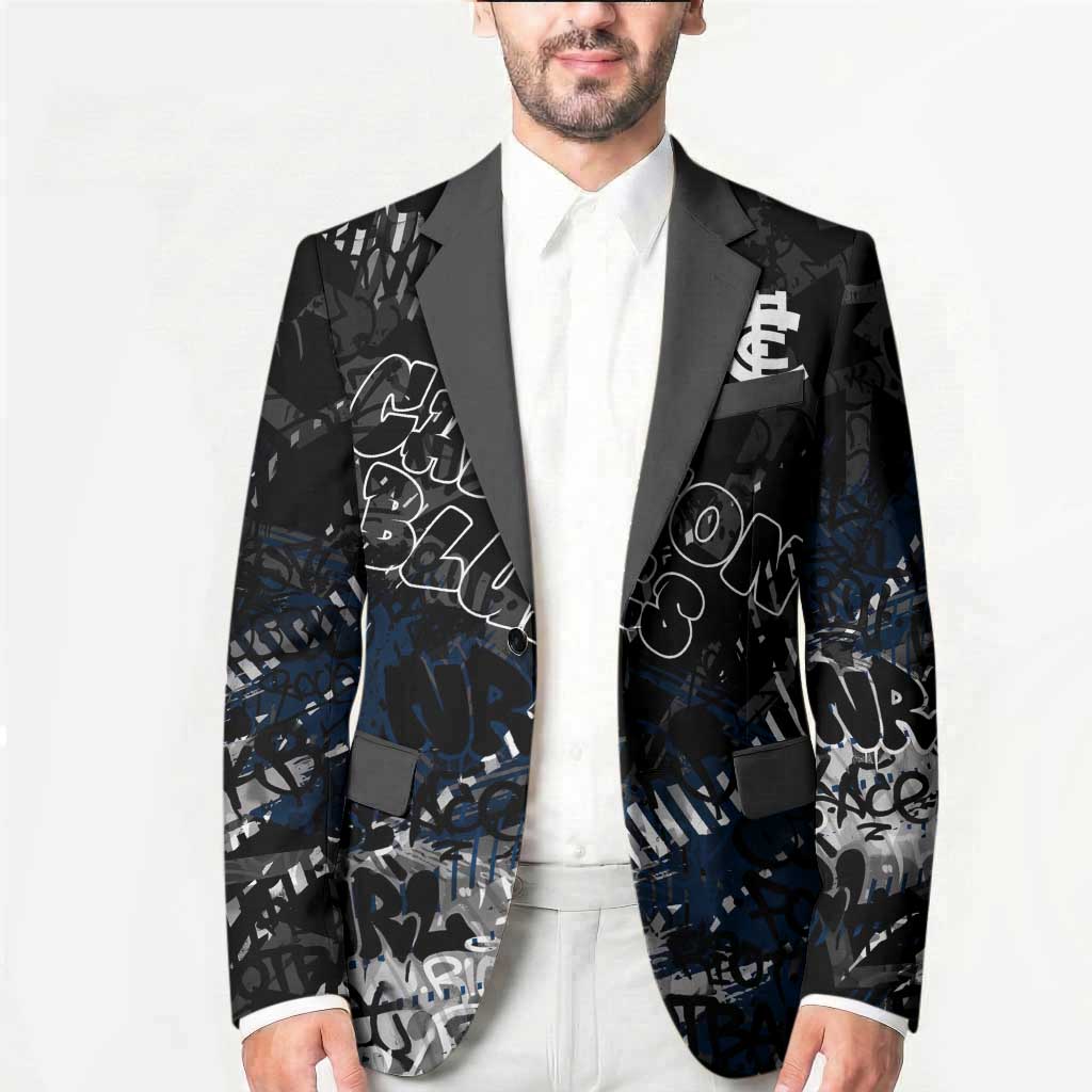 Carlton Blues Blazer Urban Graffiti Street Art - Bold Abstract Spray Paint