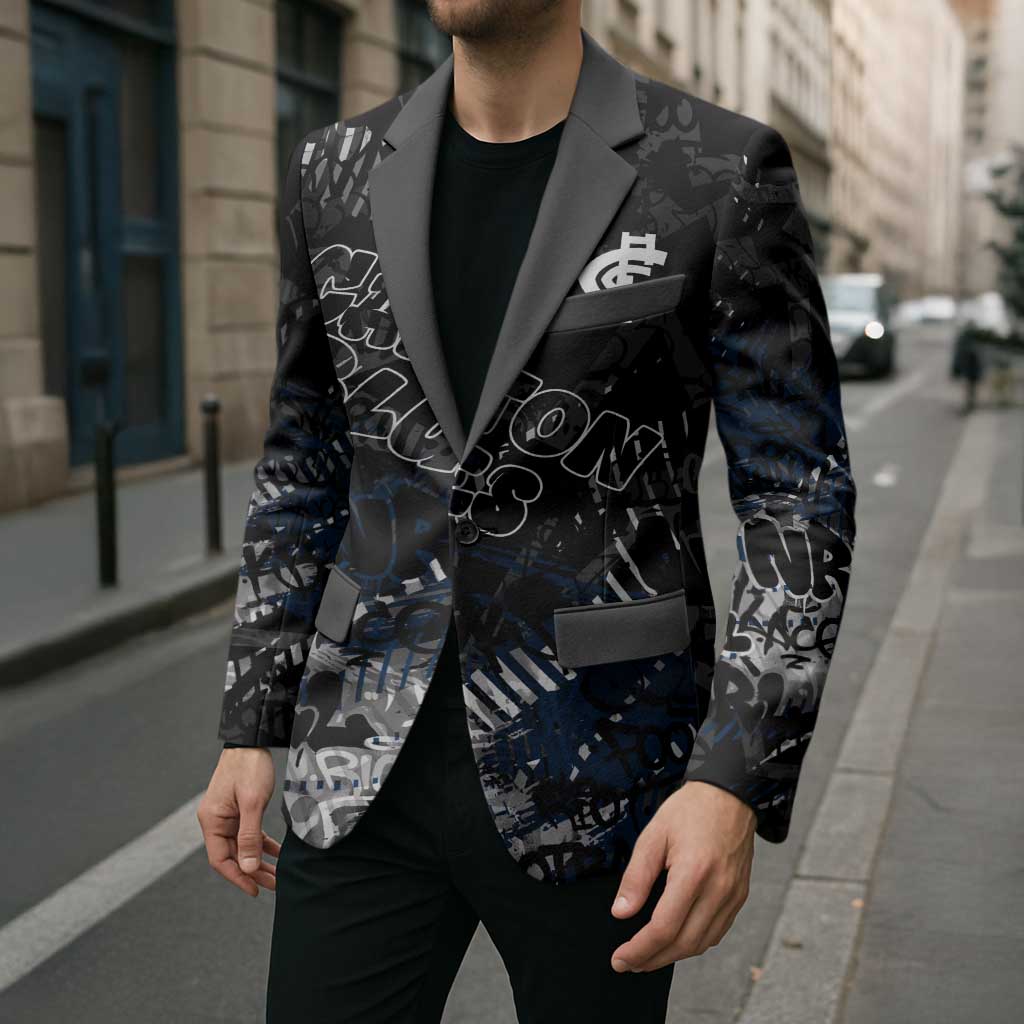 Carlton Blues Blazer Urban Graffiti Street Art - Bold Abstract Spray Paint