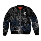 Carlton Blues Bomber Jacket Urban Graffiti Street Art - Bold Abstract Spray Paint