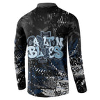 Carlton Blues Button Sweatshirt Urban Graffiti Street Art - Bold Abstract Spray Paint
