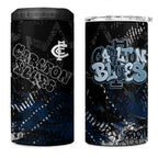 Carlton Blues 4 in 1 Can Cooler Tumbler Urban Graffiti Street Art - Bold Abstract Spray Paint