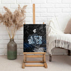 Carlton Blues Canvas Wall Art Urban Graffiti Street Art - Bold Abstract Spray Paint