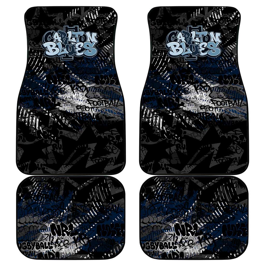 Carlton Blues Car Mats Urban Graffiti Street Art - Bold Abstract Spray Paint